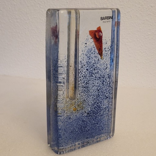 Vintage Soliflore Vase Alfredo Barbini, Murano, Sommerso, Bullicante, 1960, 70er Jahre – glaskunst, Glass
