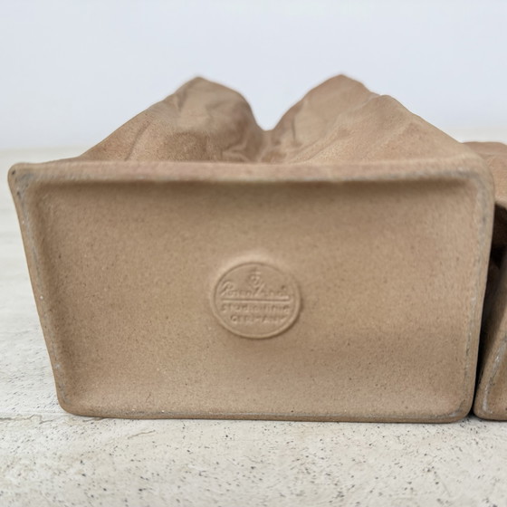 Image 1 of Set of 2 Rosenthal Paper Bag Vases by Tapio Wirkkala, 1970s