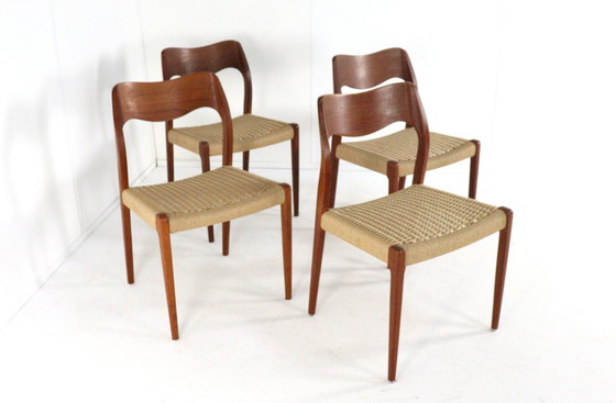 Image 1 of Set di 4 sedie Niels O Möller modello 71 vintage danese
