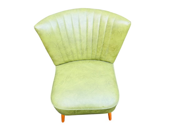 Image 1 of Vintage Groen Cocktailstoeltje / Club Fauteuil Jaren 60