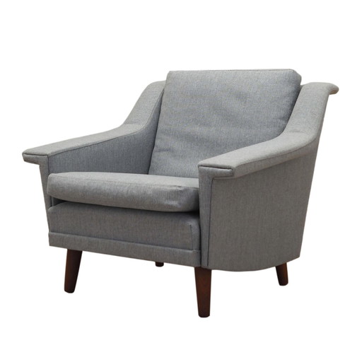 Poltrona grigia, design danese, anni '60, produzione: Danimarca