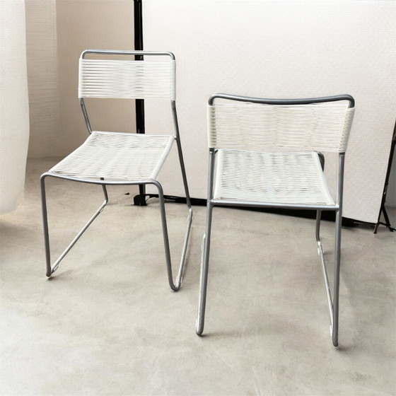 Image 1 of 3x Vintage IKEA jaren 90 spaghetti stoelen 