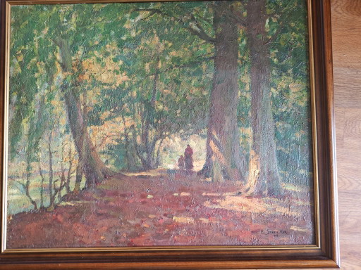 Oil painting. E. Streickler 1914