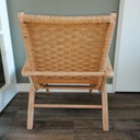 Mid - Century Armchair With Seagrass Cord Seat