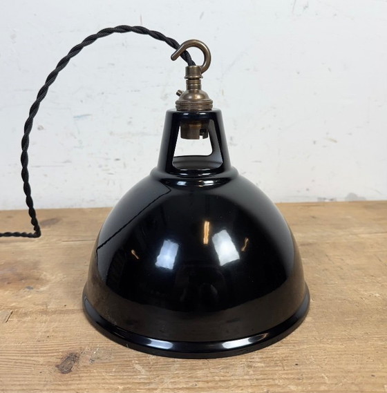 Image 1 of Vintage industriële zwart geverfde hanglamp, jaren 2000