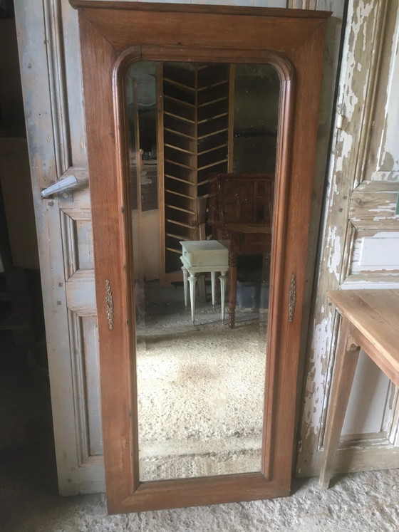 Miroir biseauté en chêne (photo 2 of 11)