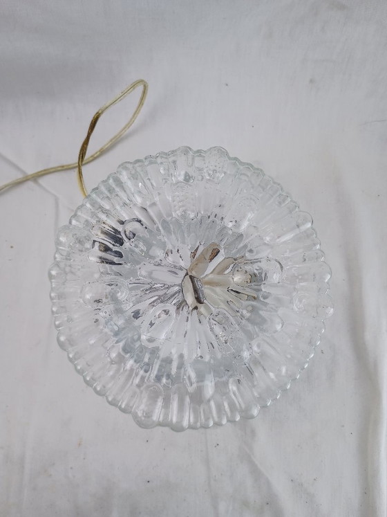 Image 1 of Authentieke Franse plafondlamp uit het midden van de 20e eeuw, inbouwmodel, van PAT ANGEM (jaren 60).