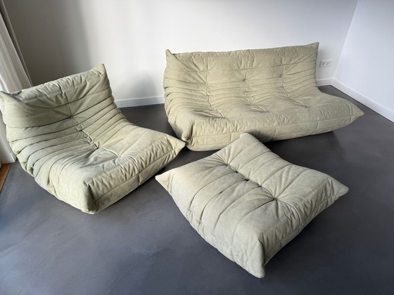 Image 1 of Ligne Roset Togo (set), almond alcantara