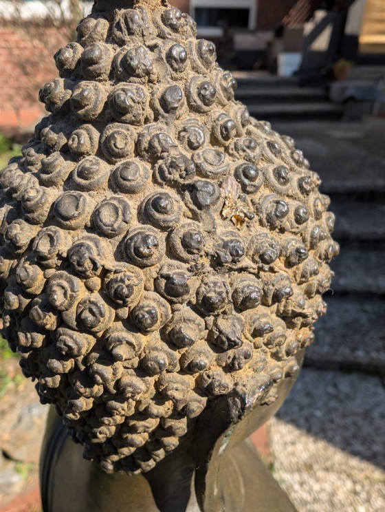 Image 1 of Antique Thai Buddha approx. 150 years old - Bronze with gold remains