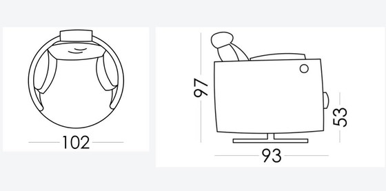 Image 1 of Moderne en luxe draaifauteuils Fama Moon - Set van twee
