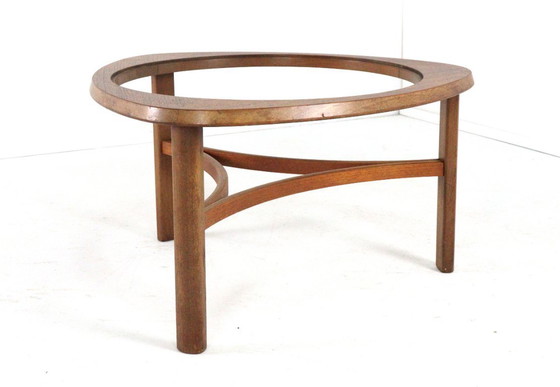 Image 1 of Table basse Nathan avec verre vintage 'Bicester'