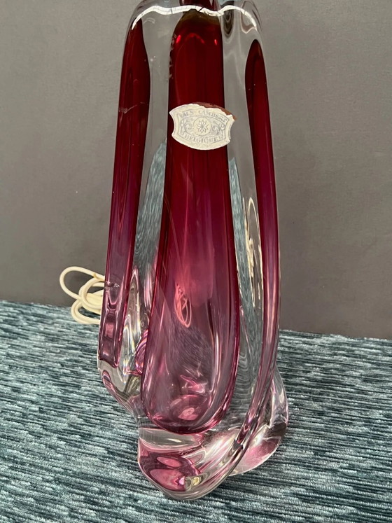 Lampada in cristallo massiccio Val Saint Lambert. – Lampade da tavolo, Crystal, Glass, Vintage (photo 7 of 9)