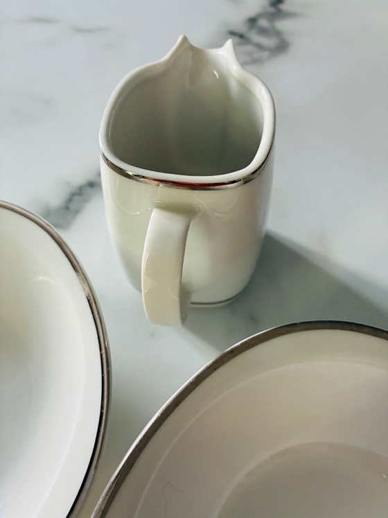 Image 1 of Small milk jug and porcelain cups, Schirnding Bavaria