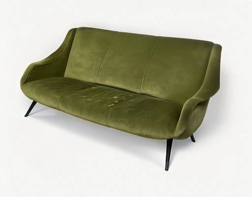 Divano vintage in velluto italiano, anni '60