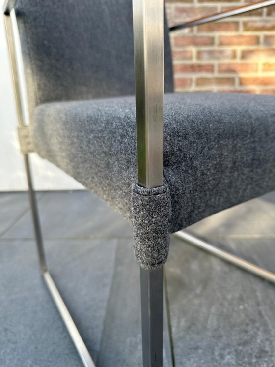 Image 1 of Bert Plantagie Hidden – opgeknapte design eetkamer- en salonset (noten + RVS)