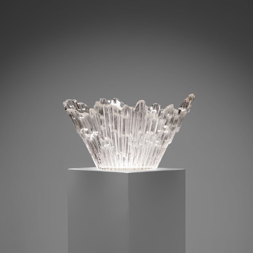 ‘Norrsken’ grote glazen kom van Tauno Wirkkala voor Humppila Oy, Finland, jaren 70 – schalen, Glass (photo 2 of 6)