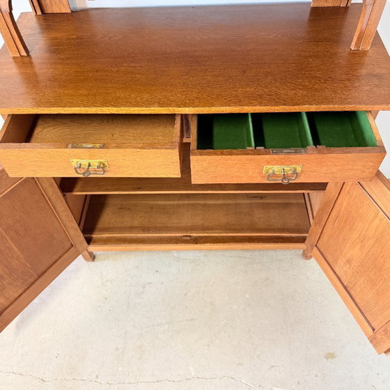 Antieke Art Deco Buffetkast Eiken Amsterdamse School Jaren 30 – Buffetkasten, Wood, Vintage (photo 6 of 11)