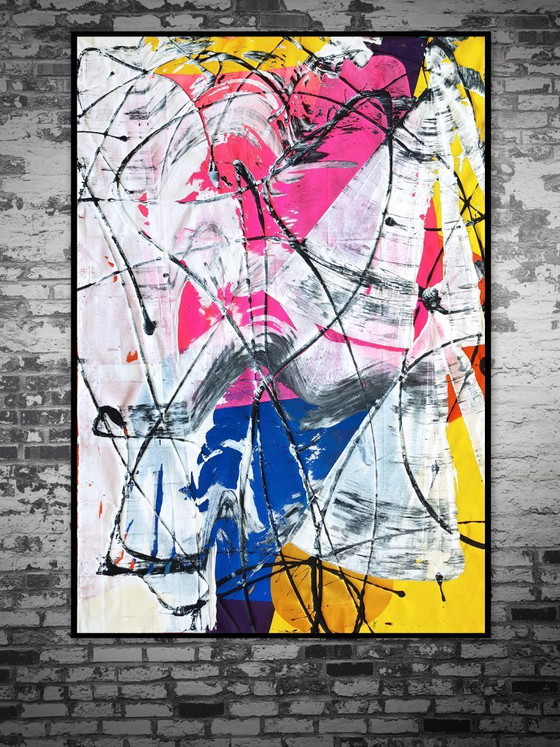 Image 1 of Jürgen Angeler - Pink Heart - 200 x 140 cm