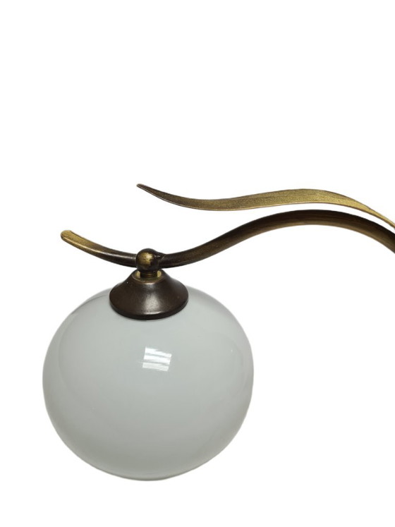 Art Deco wandlamp, Polen, jaren 1950 – Wandlampen, Glass, Brass (photo 5 of 9)