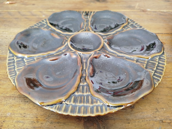 Image 1 of 4 piatti in ceramica per ostriche