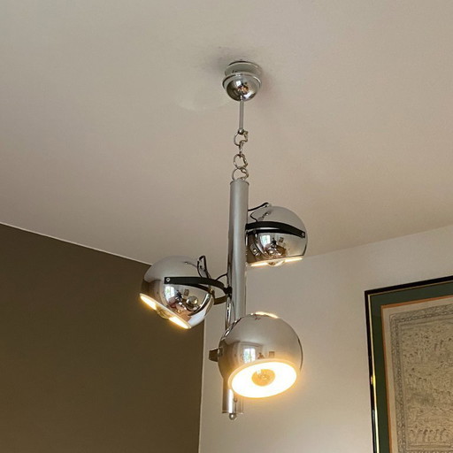 Suspension Eye Ball 3 globes. 1970. Space age.