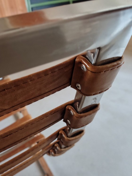 Poltrona Relax Vintage in Pelle – Chaise longue, Leather, Chrome (photo 6 of 15)