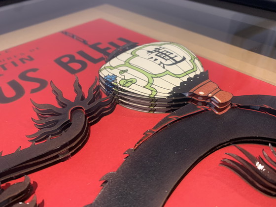 Image 1 of 3D-Kunstwerk Der Blaue Lotus - Tim und Struppi