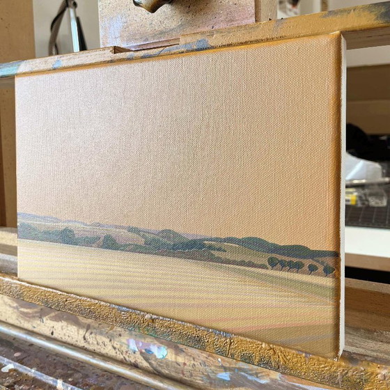 Image 1 of Radiant day, unique painting, hand-painted one-of-a-kind piece, 30 x 20 cm, acrylic paint on canvas