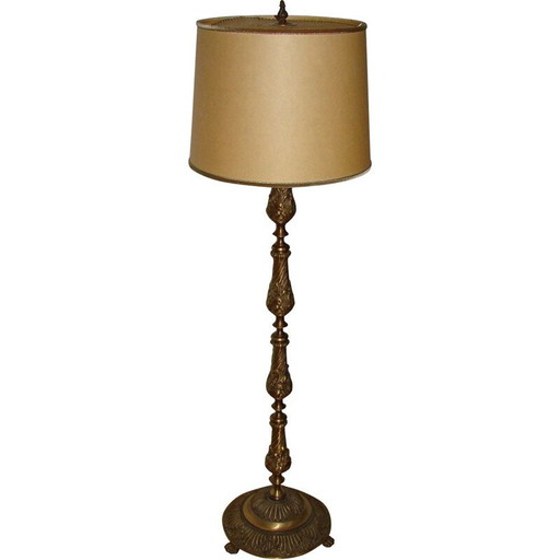 Vintage messing vloerlamp 1950