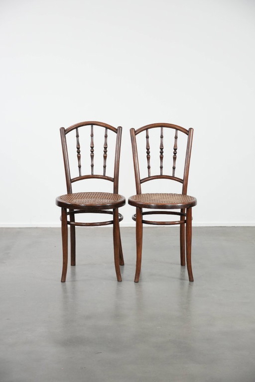 6 x Wooden vintage bistro chair, Jacob & Josef Kohn Wien