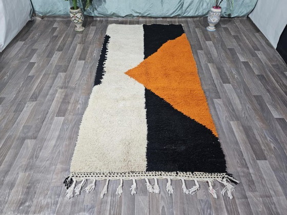 Image 1 of Alfombra bereber tradicional hecha a mano, 100 cm x 300 cm