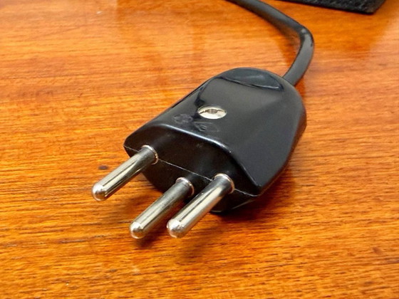 Image 1 of Table lamp with chrome frame and die-cast metal base, 1970s