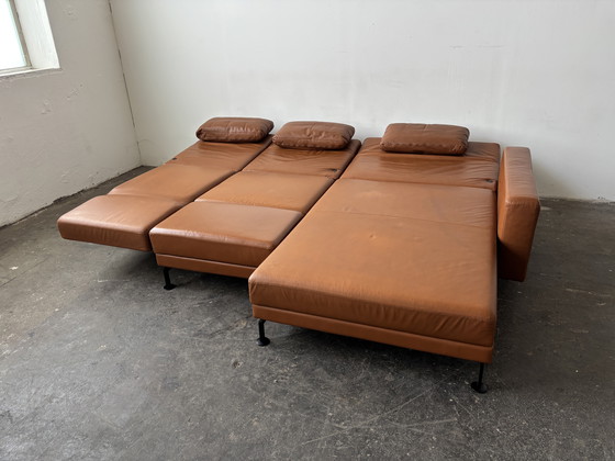 Image 1 of Brühl Moule designer corner sofa couch leather cognac
