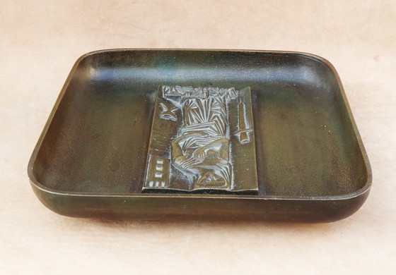 Image 1 of Schwere Bronzeschale, Barbara von Nikomedien, Heilige Barbara