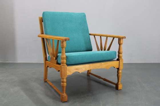 Image 1 of Poltrona in rovere massiccio del 1950, Cecoslovacchia