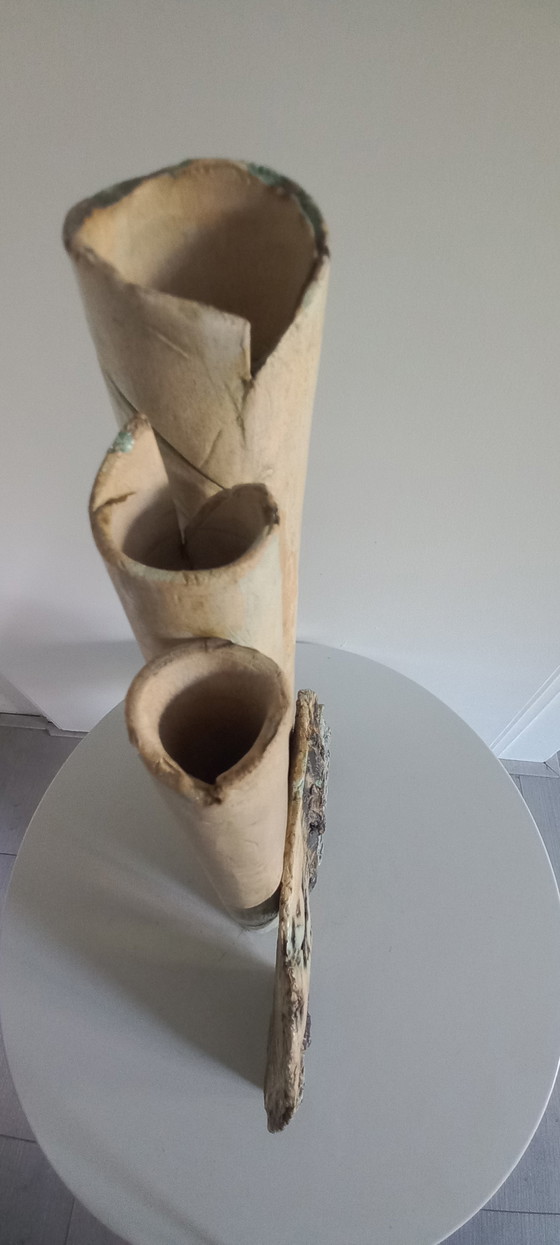 Image 1 of Vintage brutalist keramiek kunstwerk sculptuur