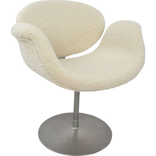 Vintage Tulip white armchair by Pierre Paulin for Artifort, 1980s