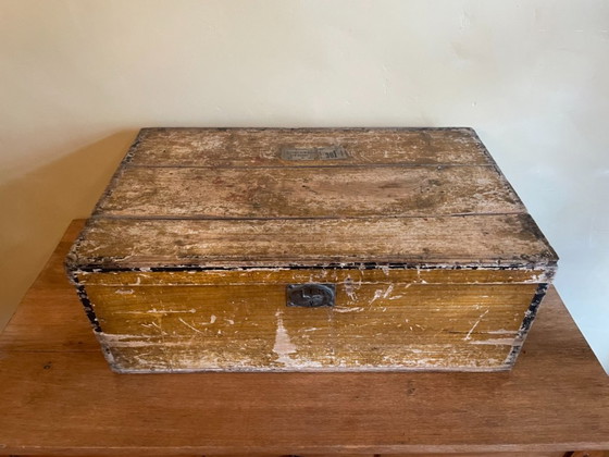 Image 1 of Atmospheric Le Chat Amidon Starch Advertising Box French