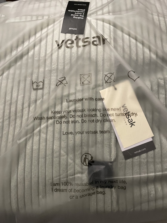 Image 1 of Vetzak beanbag large - cord Velours - duck Egg 