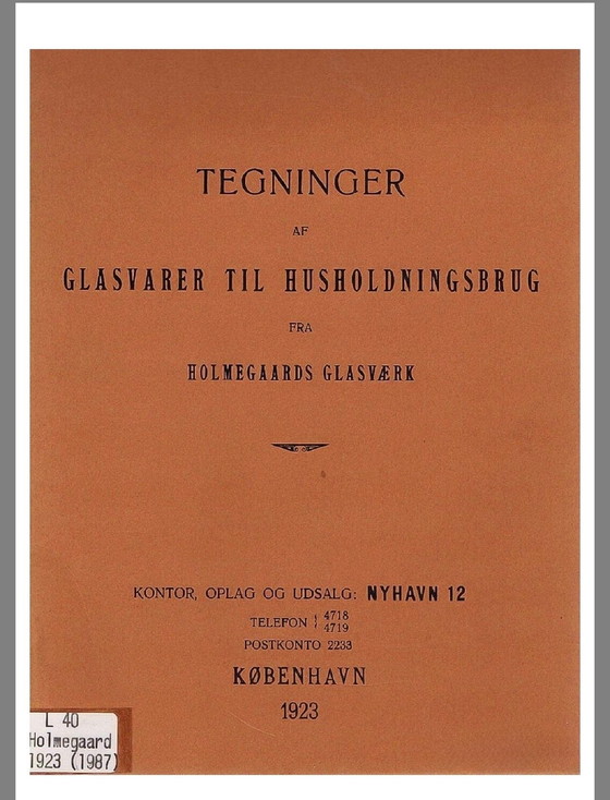 Image 1 of Holmegaards Glasværk - Años 20 - Juego de 8 copas de cóctel y aperitivo de cristal grabadas a mano - Modelo Ulla