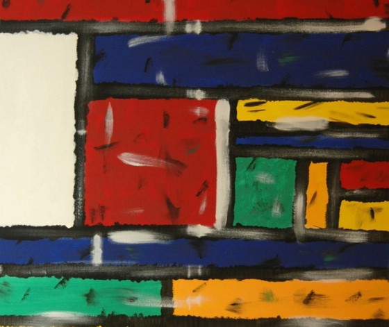 Pintura abstracta, Multi Color, CB, Pinturas y dibujos, Lienzo, Rojo (foto 4 de 10)