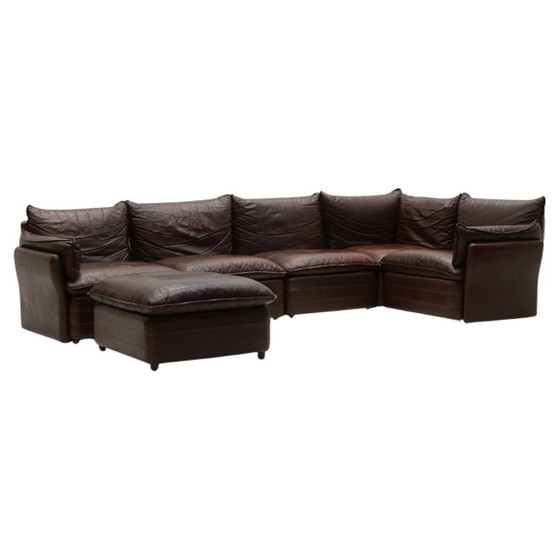 Giovanni Offredi pour Saporiti Italia Canapés en Cuir 1970 Italie – Aluminium, Leather (photo 4 of 28)