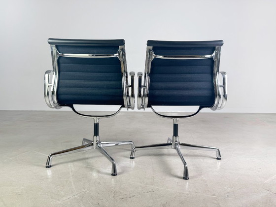 Image 1 of 2x Vitra EA 108 office chair Charles & Ray Eames leather black