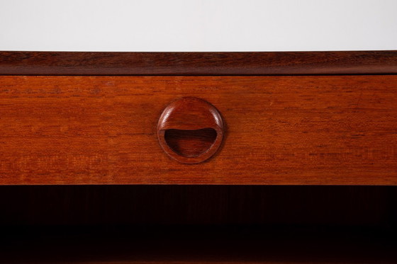 Image 1 of Table de chevet en teck de style Mid-Century avec tiroir et étagère ouverte, design danois, années 1960