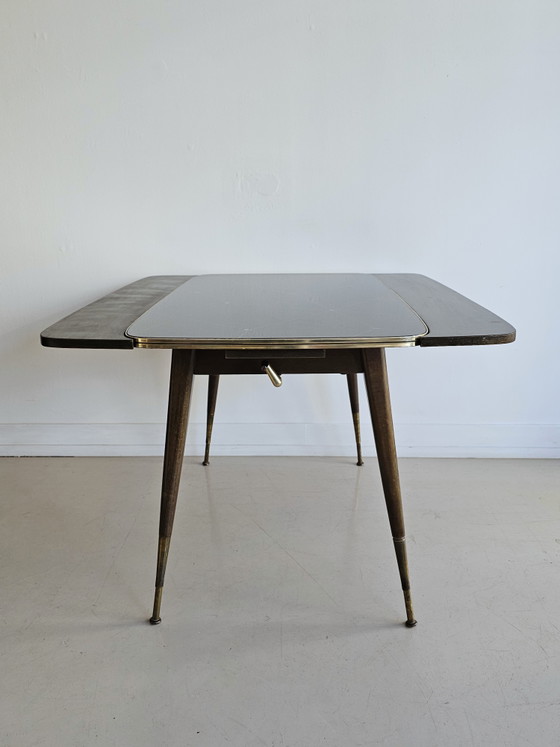 Image 1 of Vintage 1950s dining table, table can be extended in width