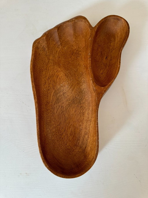 70s wooden bowl foot