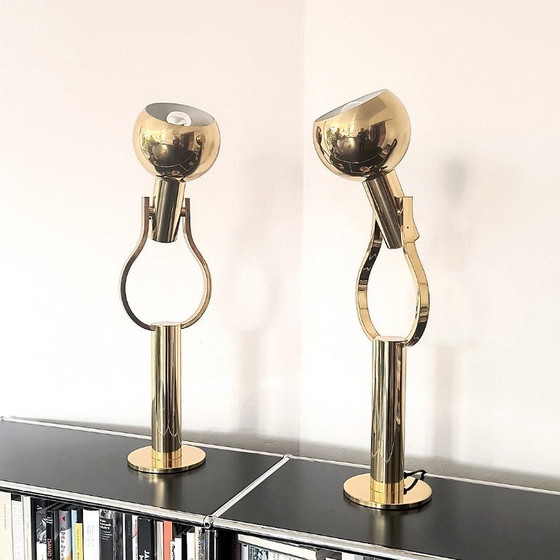 Image 1 of Vintage Space Age messing tafellamp van STAFF