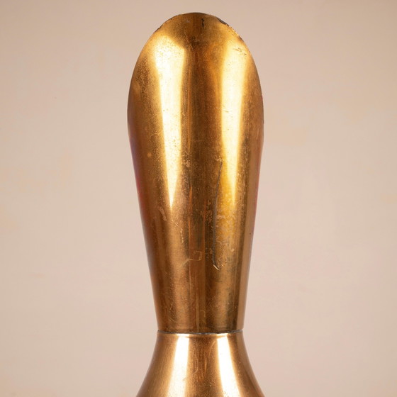 Termo Macabo de pergamino gris y latón Cusano Milanino, Italia 1960 – Carritos de bar, Brass (photo 17 of 18)