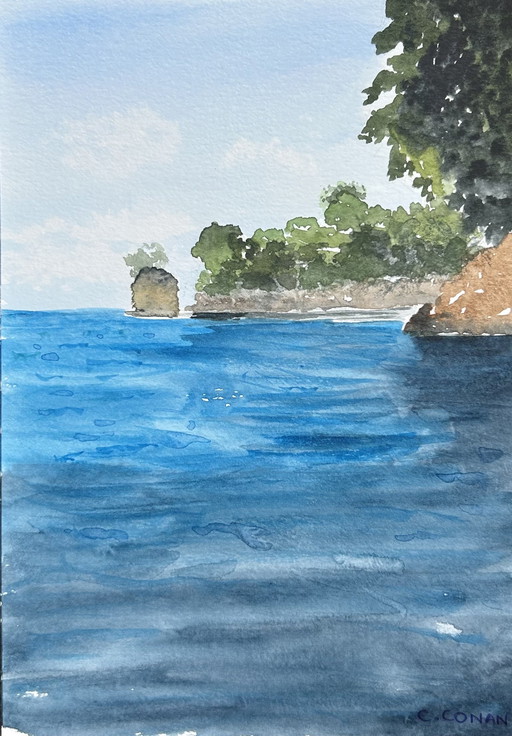 Seaside watercolor