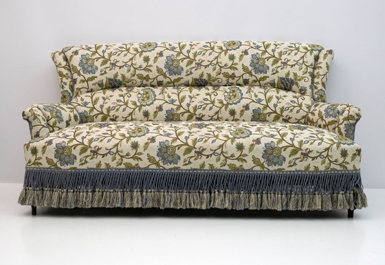 Image 1 of Rare canapé et deux fauteuils en brocart Napoléon III du XIXe siècle